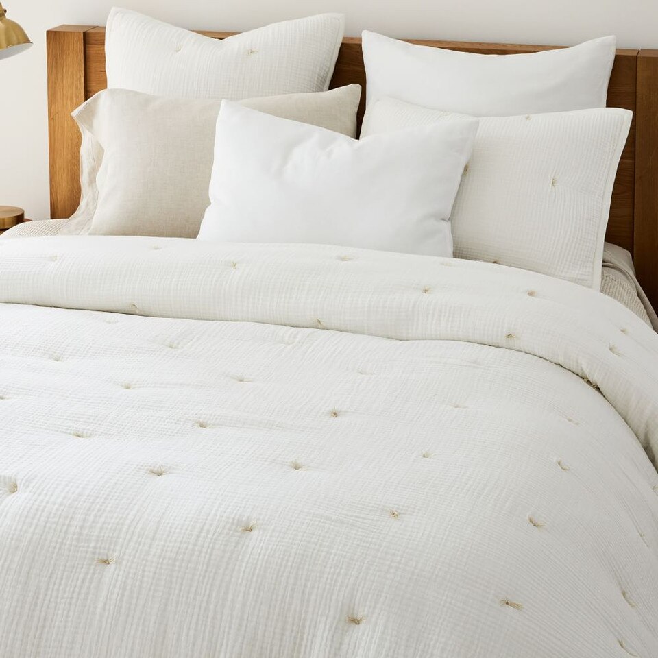 Dreamy Gauze Cotton Coverlet & Pillowcases west elm Australia